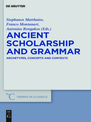 cover image of Ancient Scholarship and Grammar